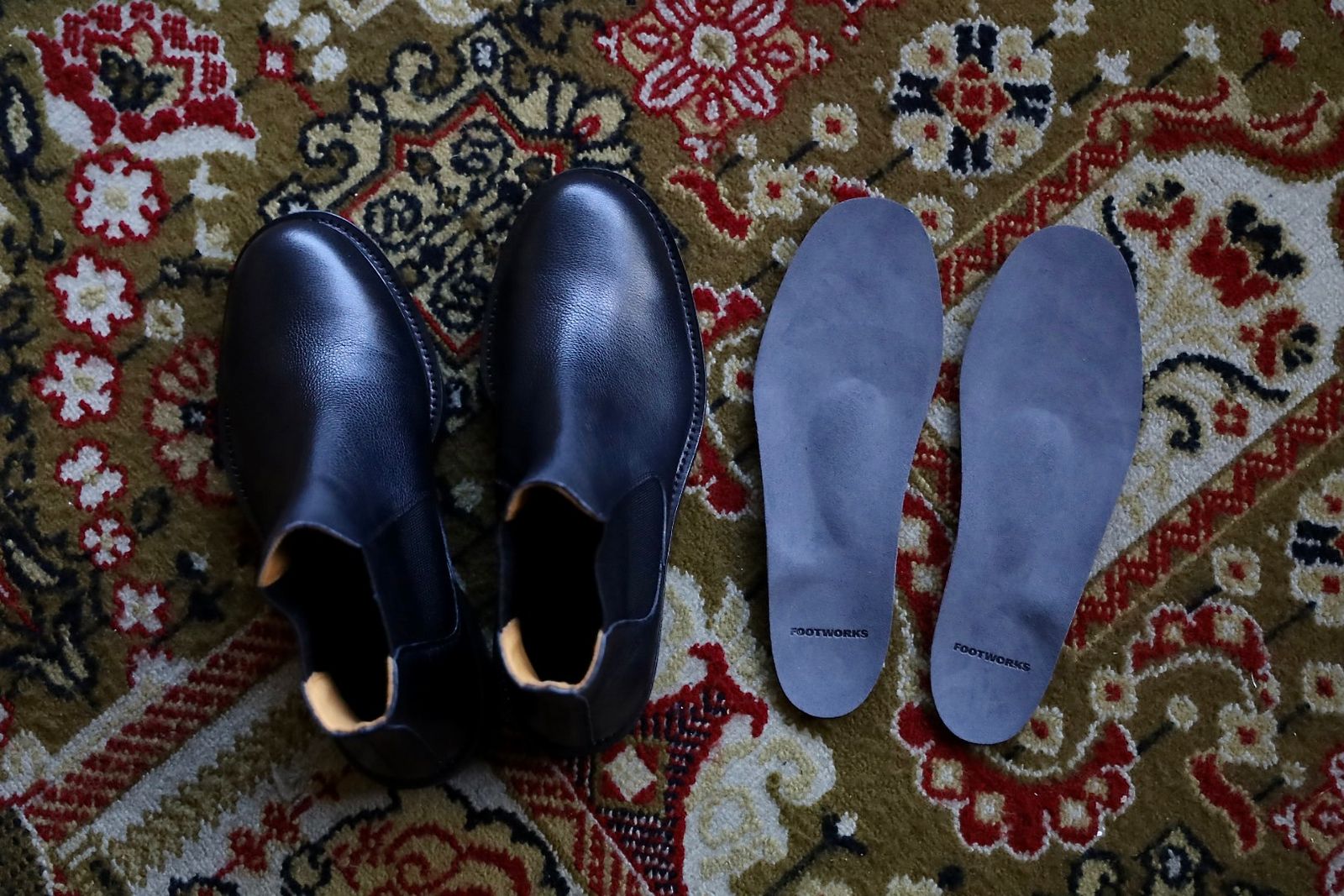 FOOTWORKSフットワークス サイドゴアブーツ Side Gore Boots in Grain Leather(F03-0001_M)BLACK☆新作発売！