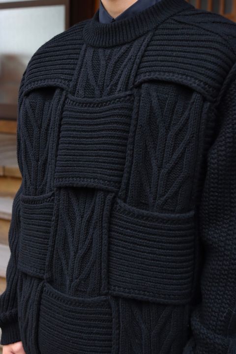 YOKE CROSSING CABLE CREW NECK KNIT(YK21AW0288S) style. 2021.11.14.