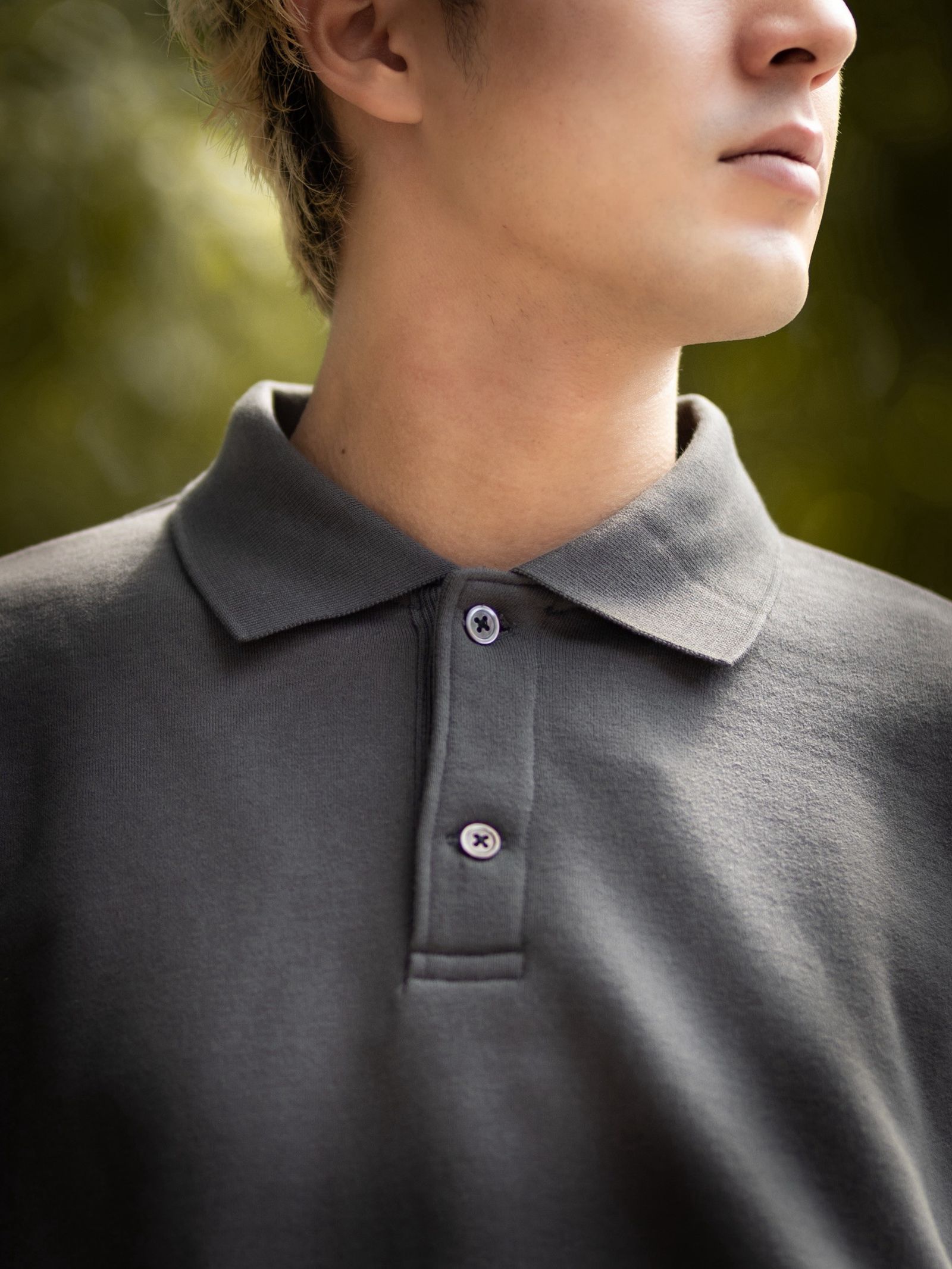 Graphpaper AZUMA Terry Pullover Polo Sweat (GRAY) MARKスタイル！