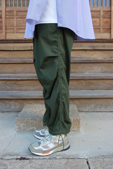 is-ness×THOMAS MASON VENTILATION SHORT SLEEVE SHIRT"BLOCKS STRIPE"style.