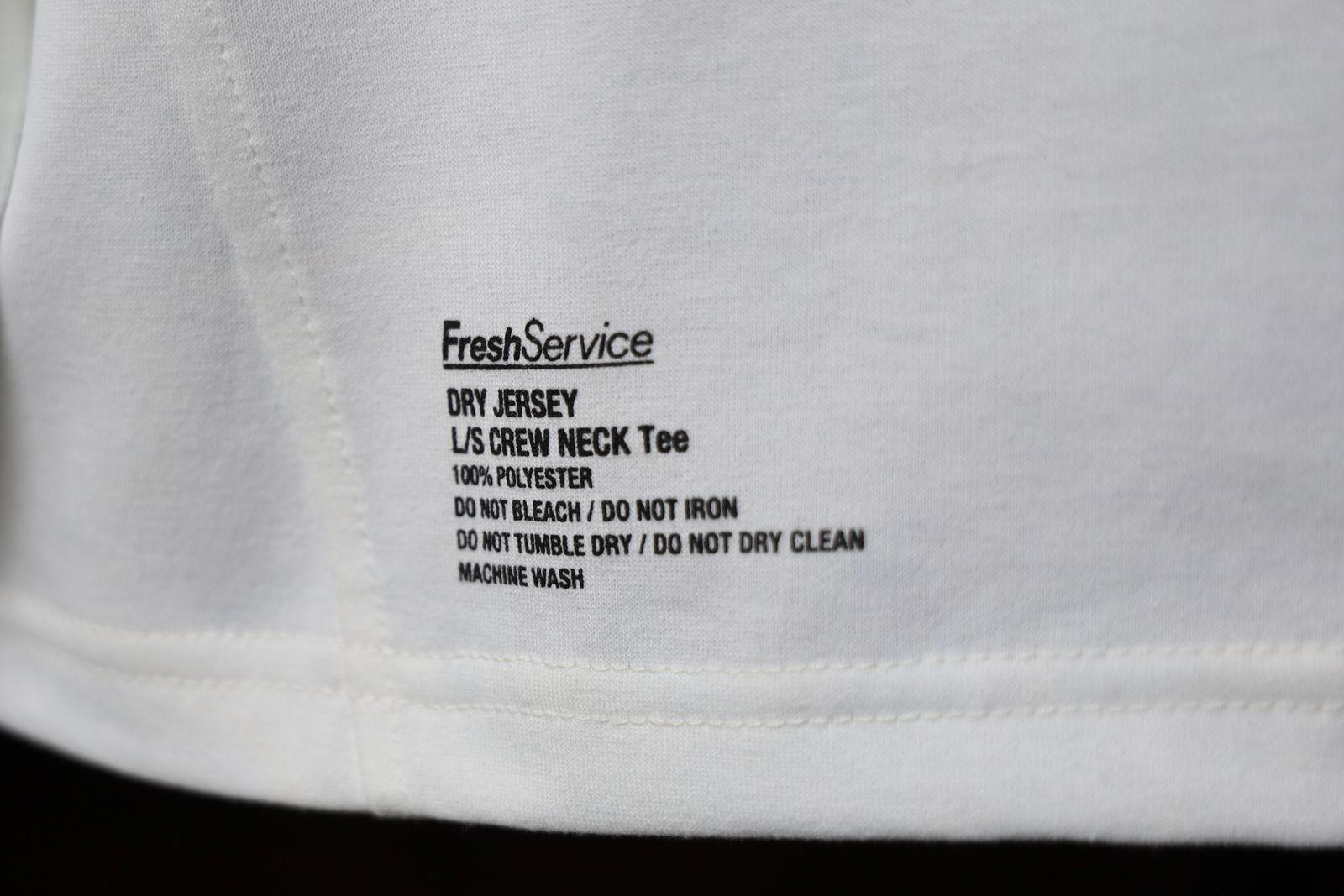 フレッシュサービスDRY JERSEY L/S CREW NECK TEE(FSC253-70084B)WHITE★7月26日(土)発売！