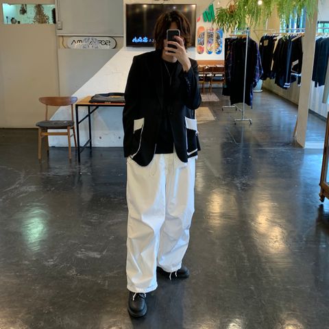 sulvam 2020AW Gabardine classic short jacket "BLACK" style.2020.7.10.