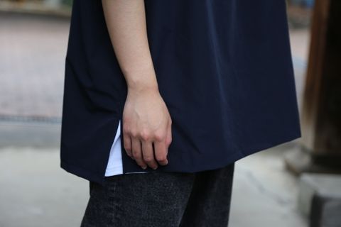COMME des GARCONS HOMME HOMMEエステルナイロンツイルポケット半袖シャツ(HG-T020-051) style. 2021.05.17.