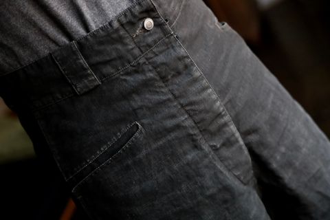 A.PRESSE 25SS Vintage Black Linen Coverallスタイル2025.4.8.