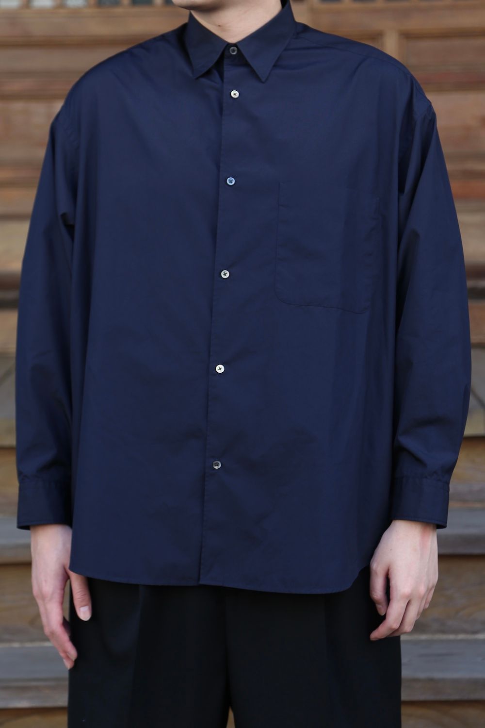 Gpaphpaper Broad L/S Oversized Regular Collar Shirt(GM212-50110B) style.2021.5.23.