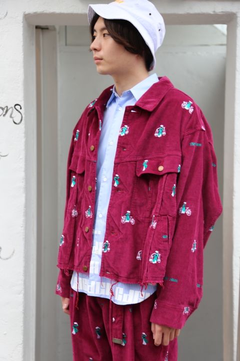 VETNAM EMBROIDERY COURDUROY JACKET & VETNAM EMBROIDERY WIDE TAPERED TROUSERSセットアップスタイル.2020.9.12.