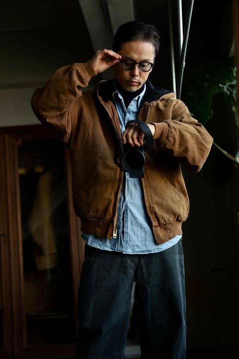 A.PRESSE Silk Linen Hooded Parka"BROWN"スタイル.2025.1.11.