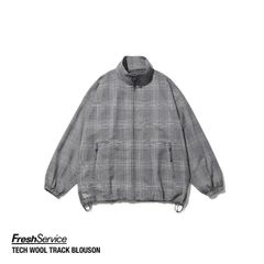 フレッシュサービス TECH WOOL TRACK BLOUSON(FSC244-30171)GRAY CHECK☆再入荷しました！