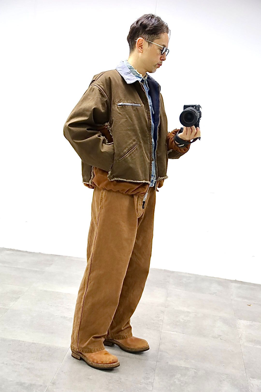 YOKE ヨーク26SS Connected Work Jacketスタイル