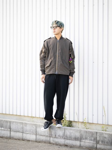 is-ness Flight Jacket Type III MARKスタイル