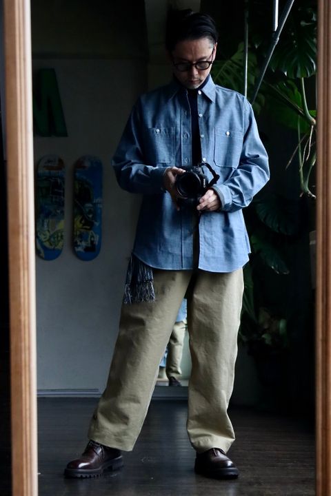 A.PRESSE アプレッセ23SSシャツ Rigid Chambray Shirtスタイル
