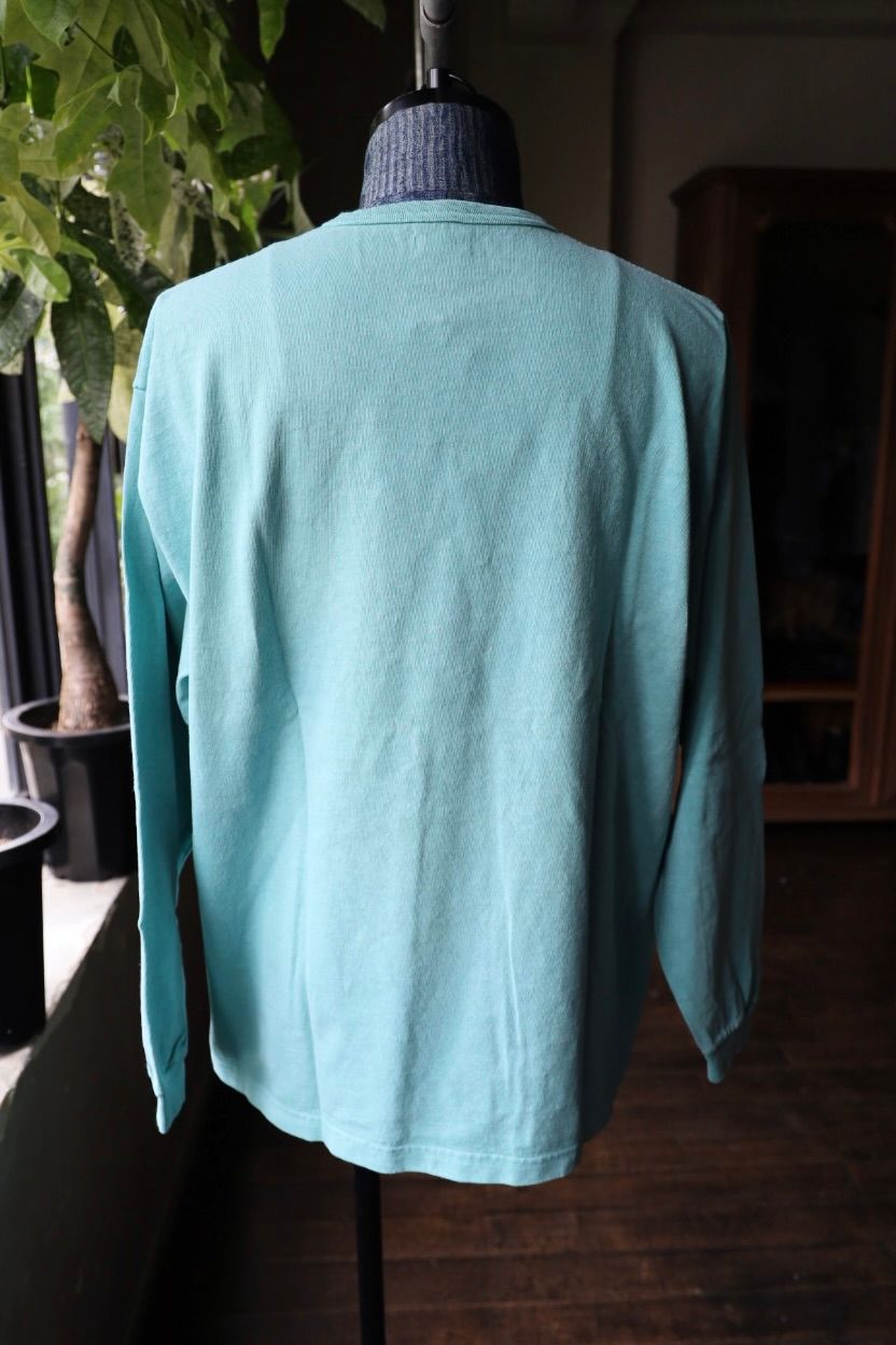 ファウンダ 25AW LONG SLEEVE FADE TEE SHIRT(015FD252013)BLUE GREEN⭐︎9月13日(土)新作発売！