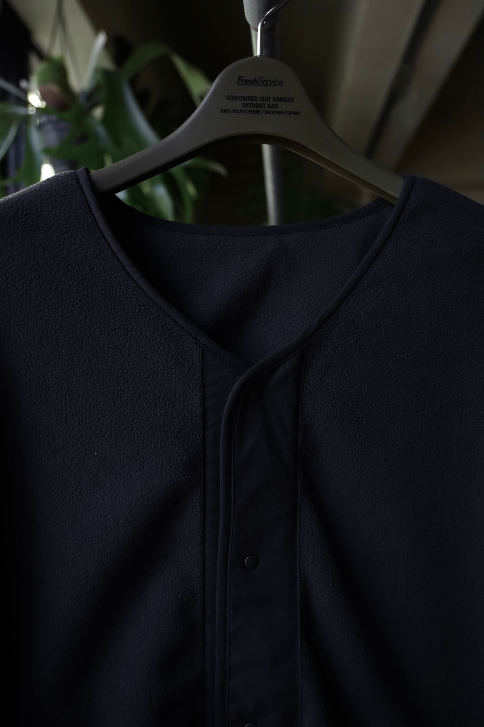 フレッシュサービス SYNTHETIC FLEECE CARDIGAN(FSC243-30093)BLACK