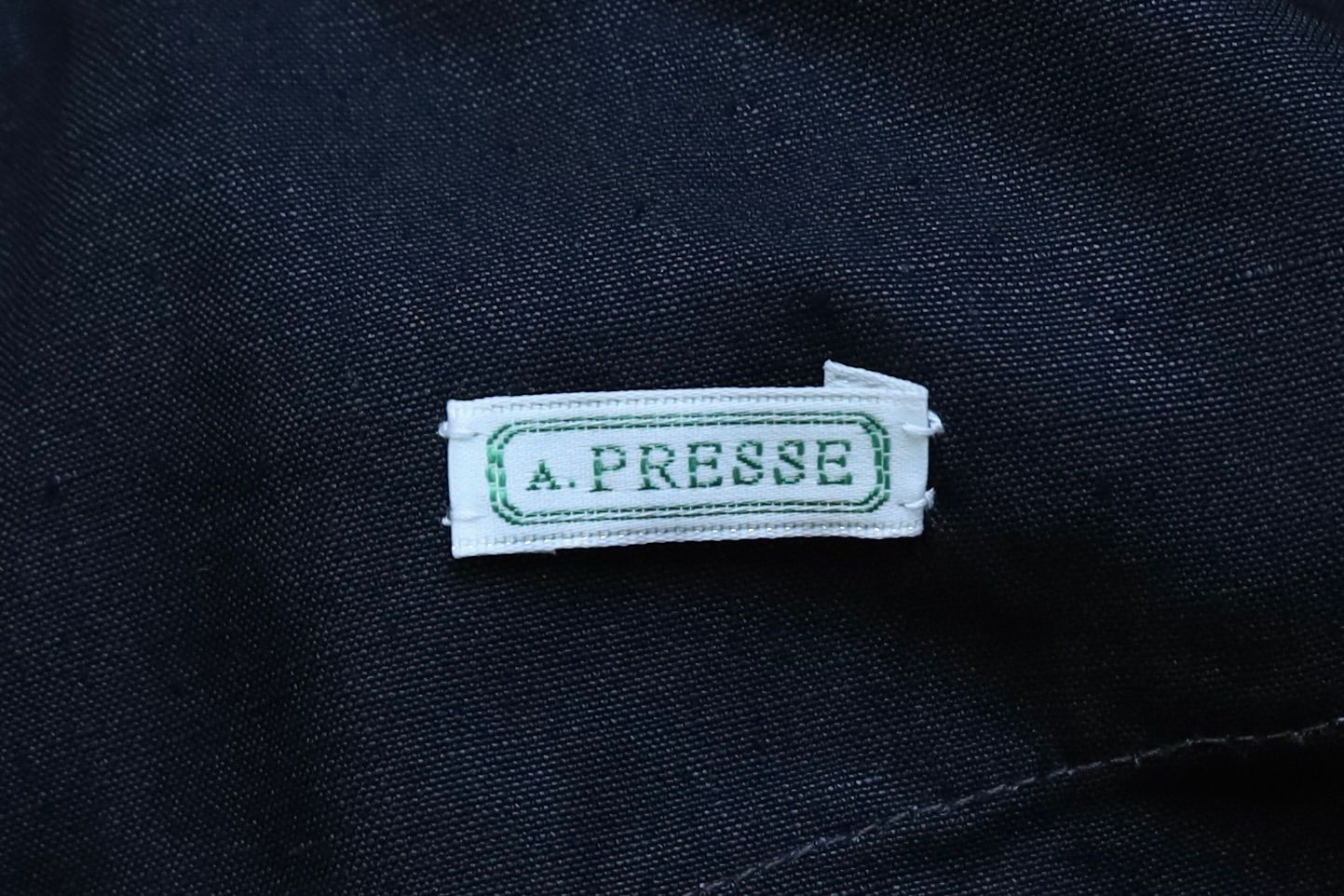 アプレッセ Vintage Black Linen Trousers (25SAP-04-19H) BLACK