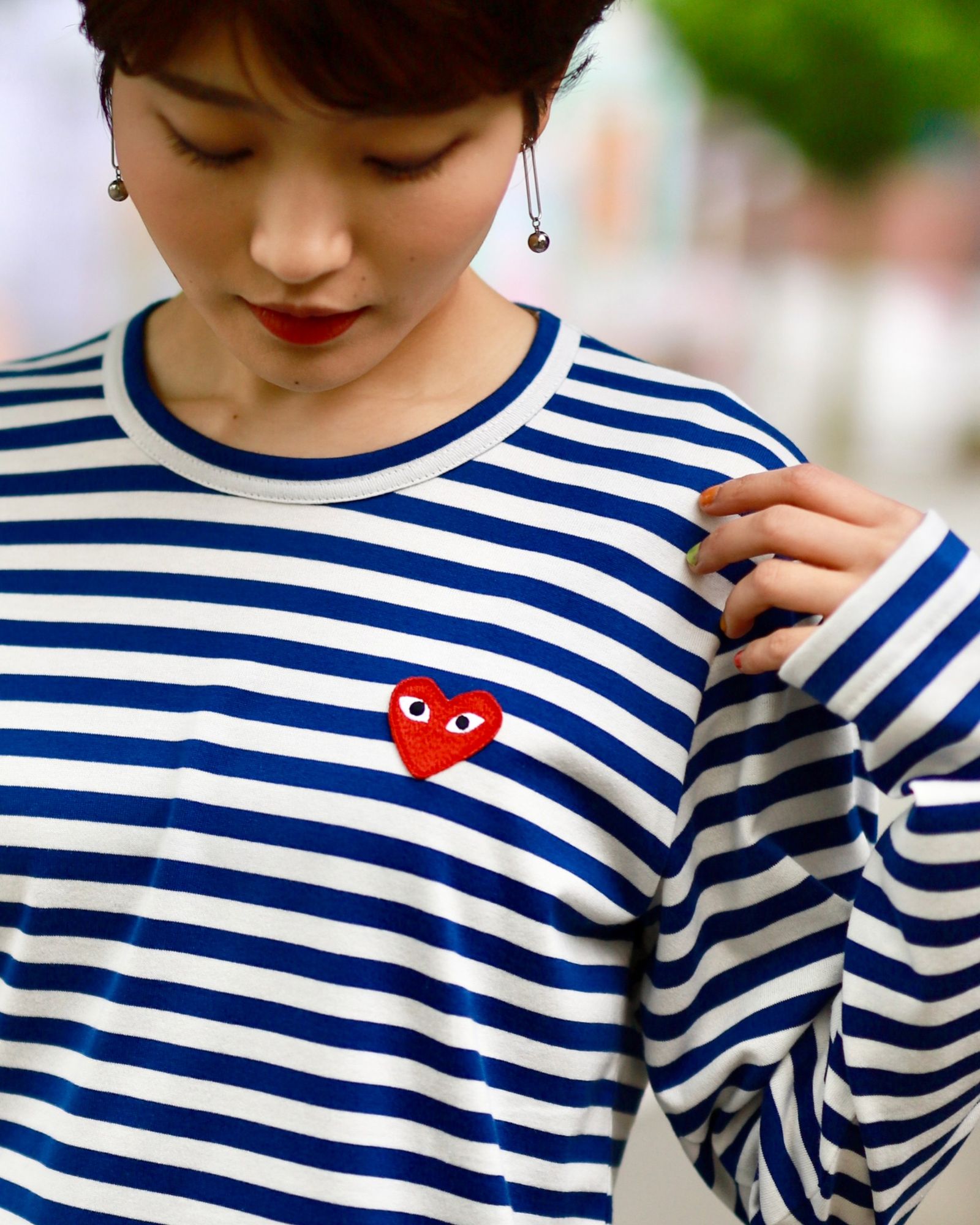 PLAY COMME des GARCONS レディース Striped T-Shirt style.2023.6.3