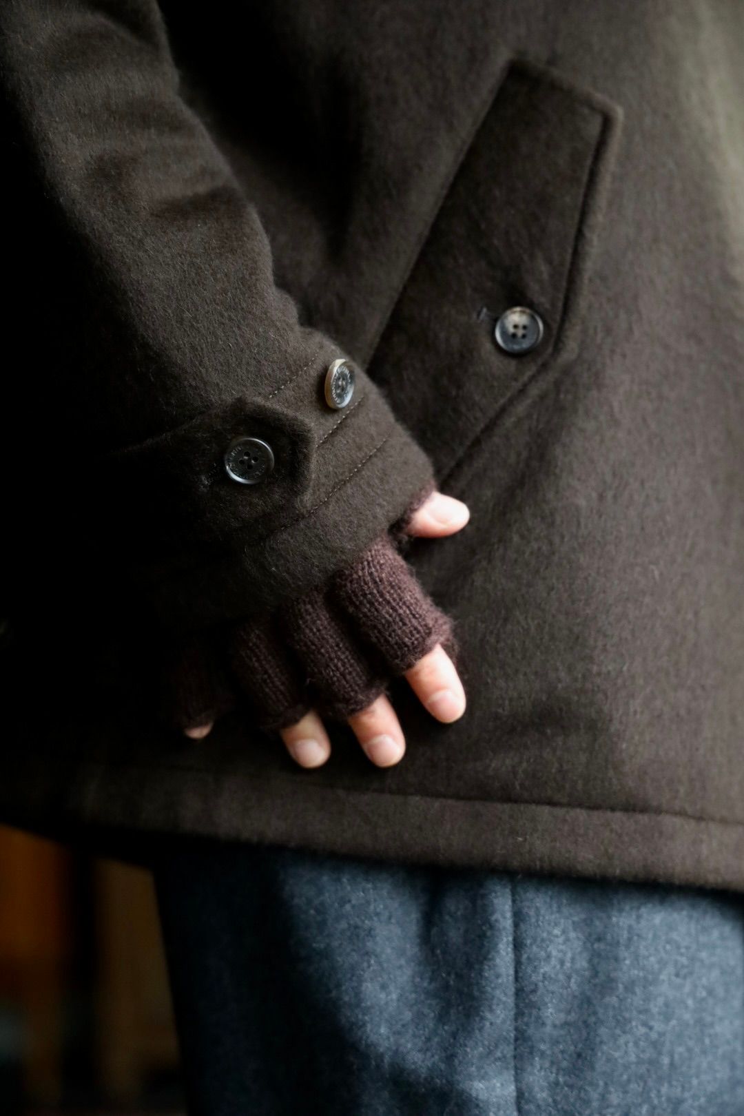 COMME des GARCONS HOMME 26FW リバーシブルキルティングジャケット"BROWN"スタイル