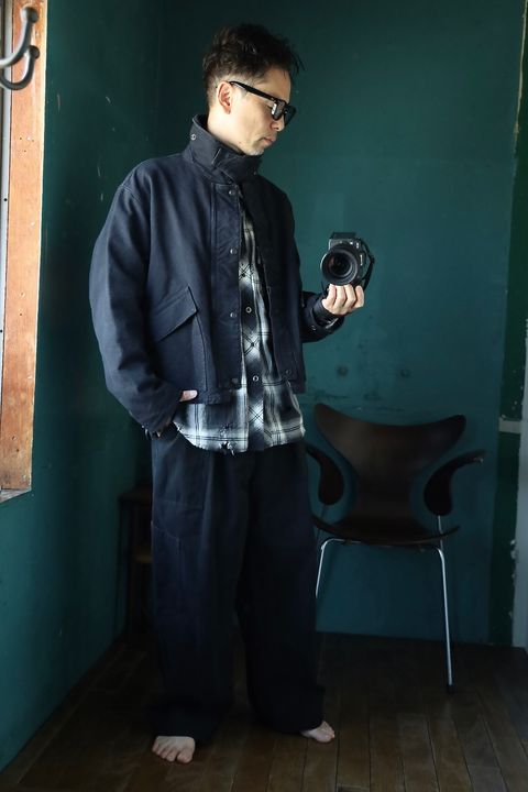 A.PRESSE 2025 STYLE2 Vintage Silk Hemp Hunting Jacketスタイル