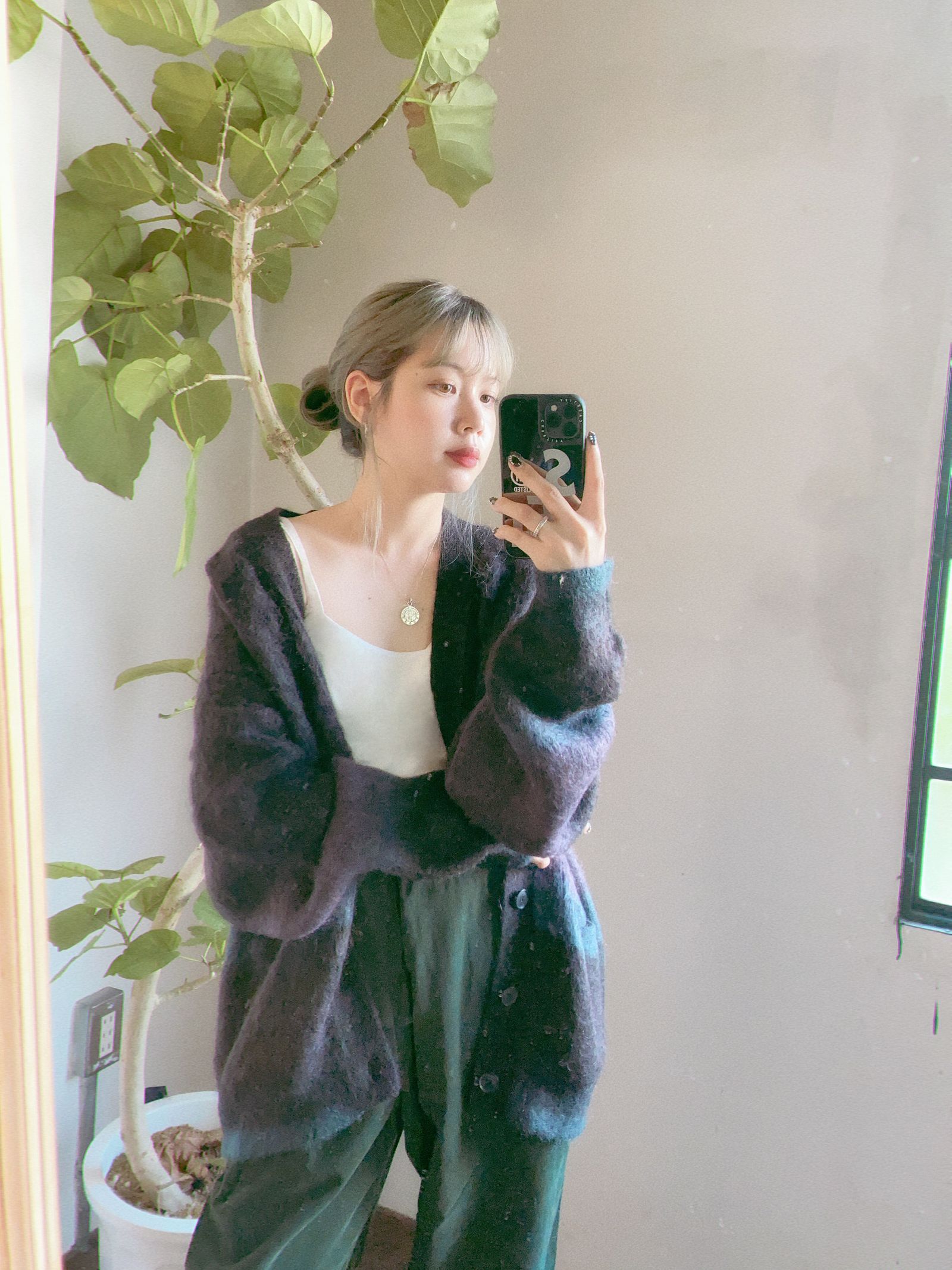 YOKE 新作MOHAIR BORDER CARDIGAN style.2023.8.28