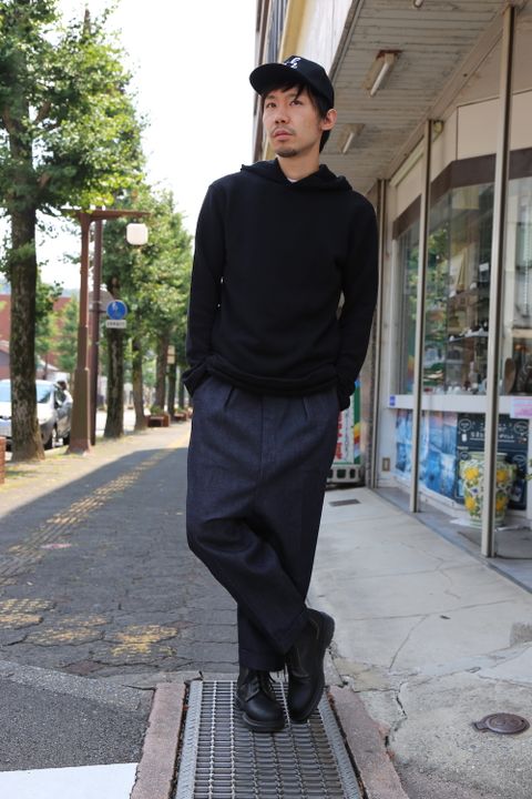yohji yamamoto RE長袖フードパーカ"BLACK"Style.2020.8.21.