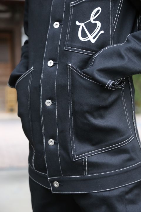 sulvam Mens slim denim jacket & Mens boots cut denim pants style 2020.12.19.