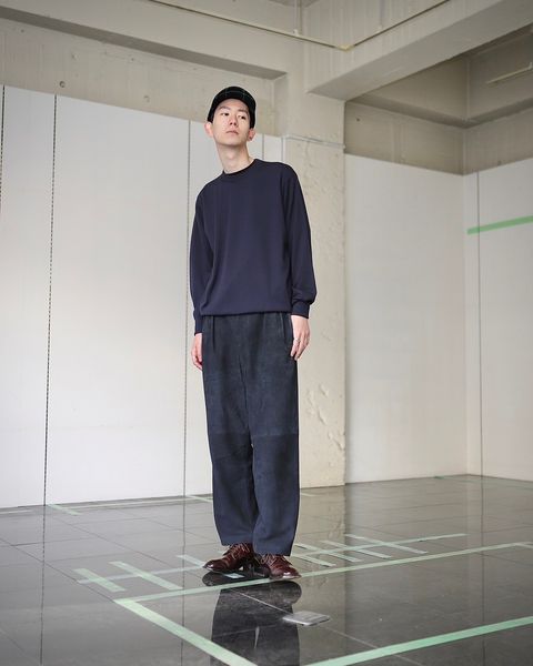 A.PRESSE アプレッセ 2024 Style1 Cashmere High Gauge Crew Neck Sweaterスタイル