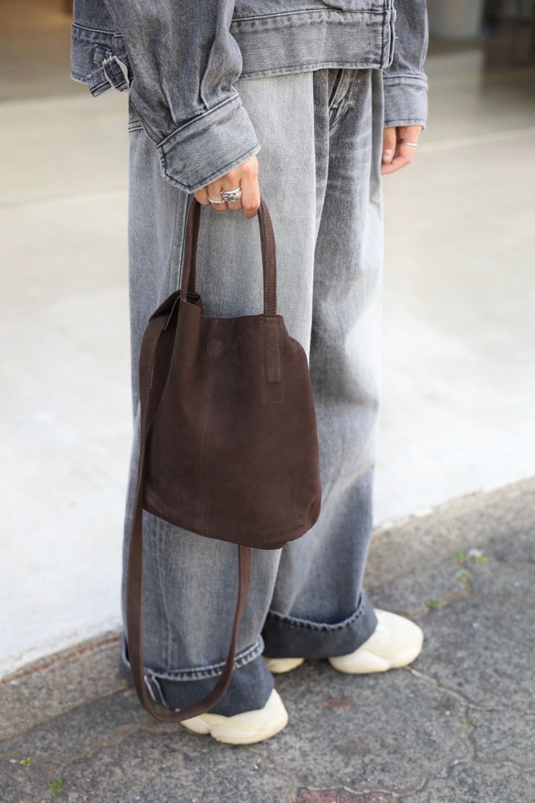 Morphee / モルフェトートバッグ2WAY SMALL TOTE(LONG)SUEDE[DARK CHOCO]☆新作発売！