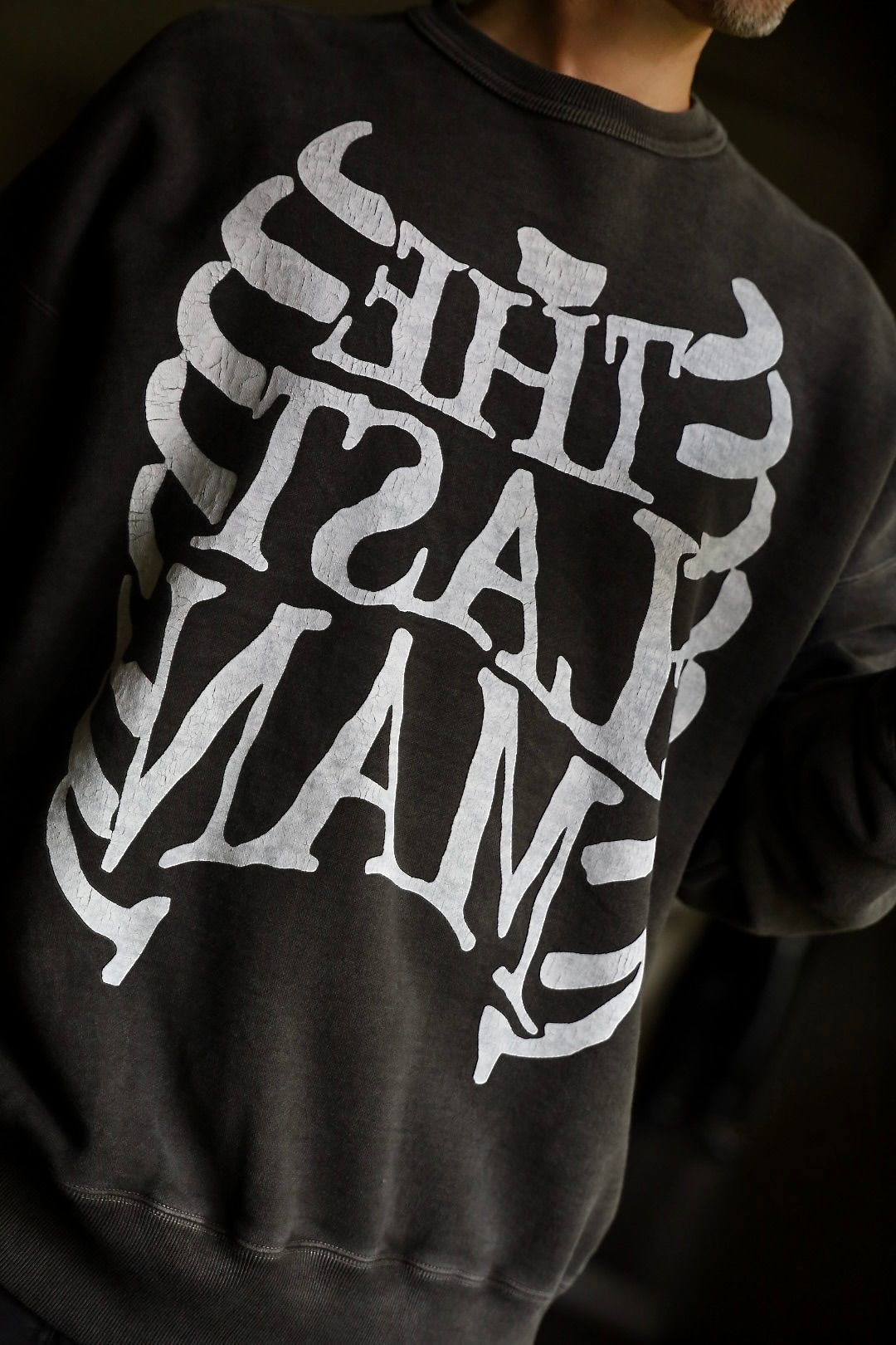 LASTMAN 24AW ラストマン大久保篤志 PRINTED CREW NECK "BONE"スタイル