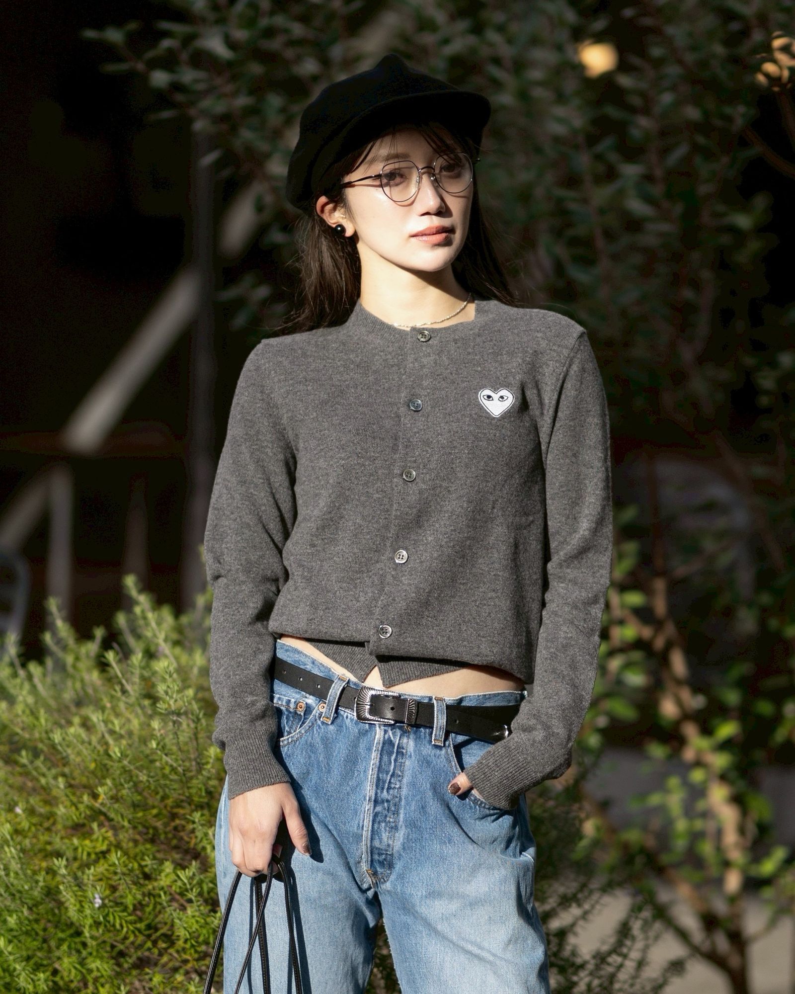 PLAY COMME des GARCONS  ROUND NECK CARDIGAN style.2025.12.13