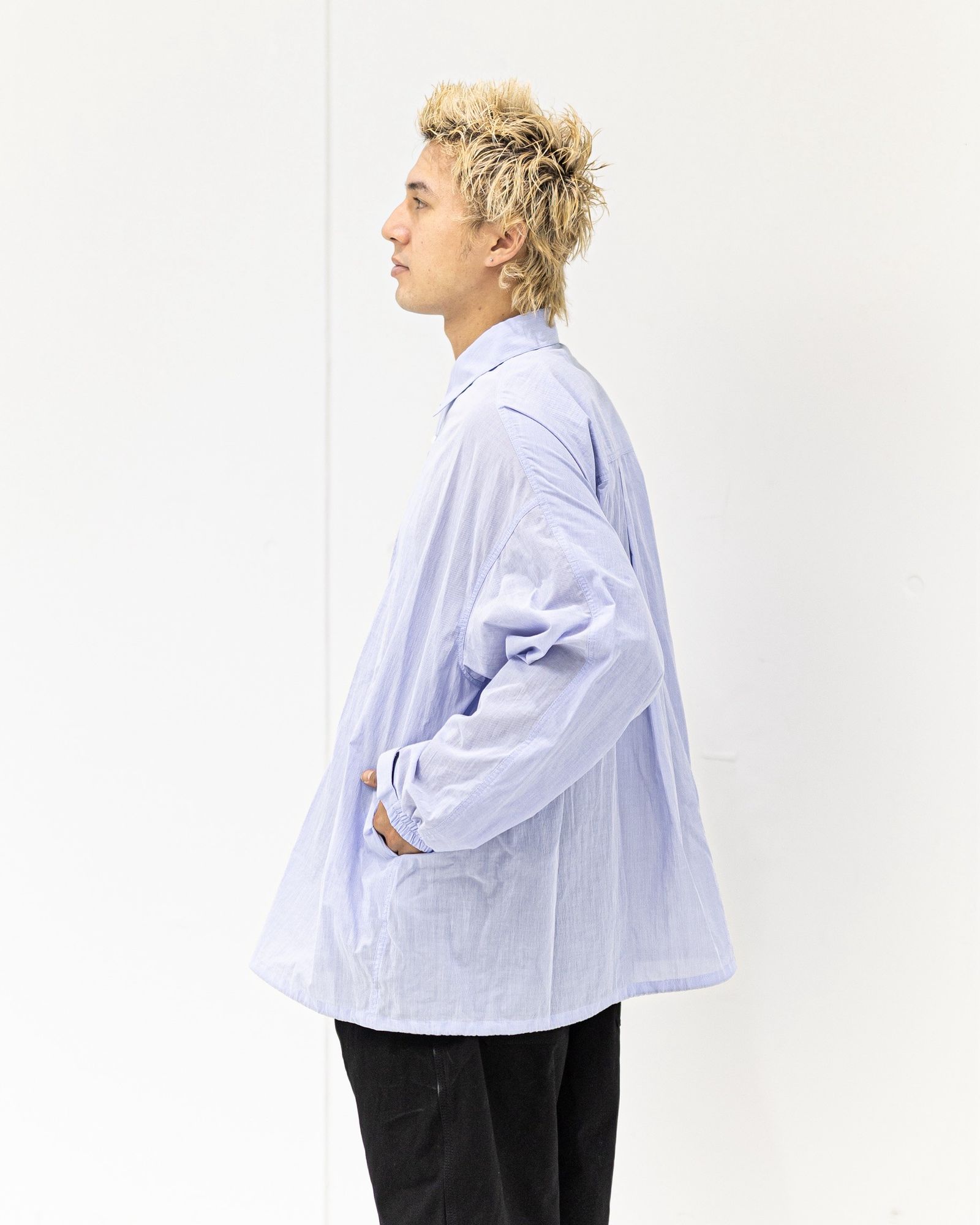 グラフペーパー 26SS Seersucker Pullover Shirt(GU261-50445)BLUE☆4月4日(土)発売！