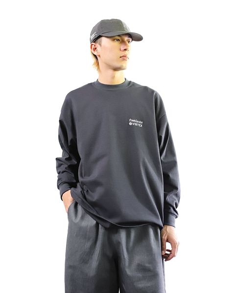 VIBTEX for FreshService 24SS  L/S CREW NECK TEE(GRAY) style 2024.5.17