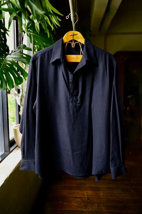 アプレッセ Wool Skipper Shirt(24ААР-02-03H)NAVY☆9月21日(土)発売！