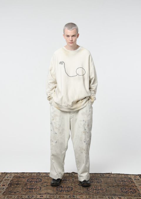 BOW WOW AGING SWEAT PANTS AGING GRAY M（HARD AGING SWEAT PT – C30 