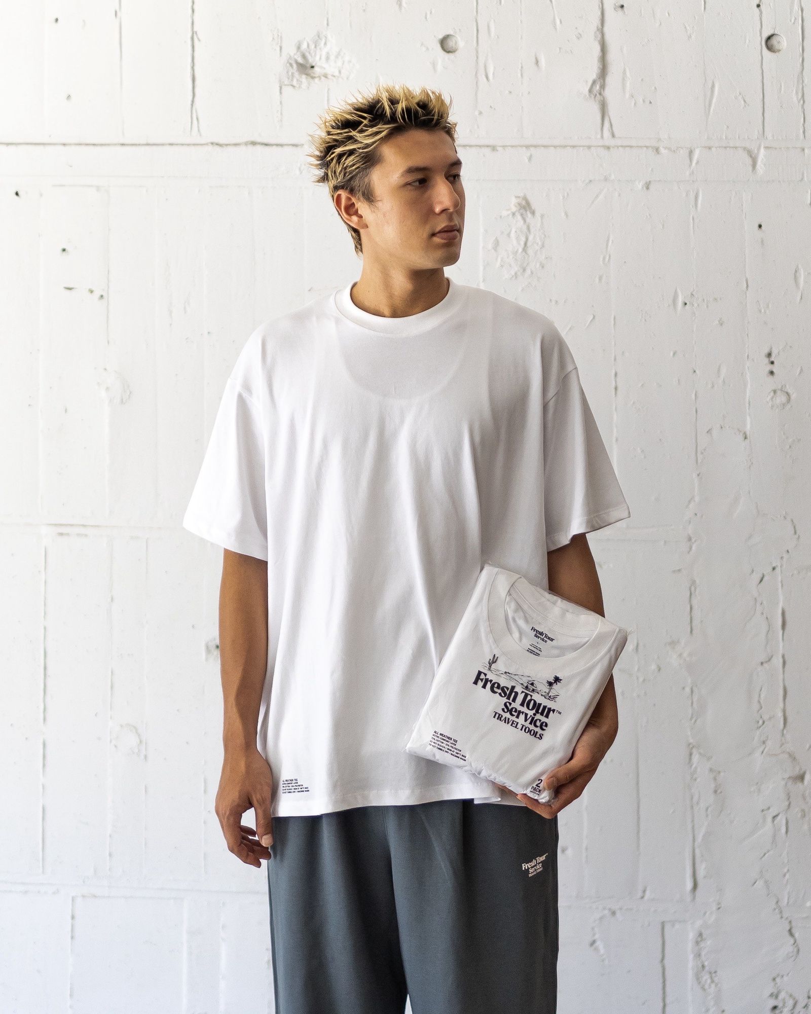 フレッシュサービス 2-PACK ALL WEATHER TEE(FSP253-70204B)WHITE★8月16日(土)発売！