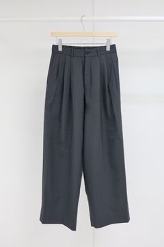 MARKAWARE 26SS TRIPLE PLEATED WIDE TROUSERS(A26A15PT03C)CHARCOAL☆新作発売！