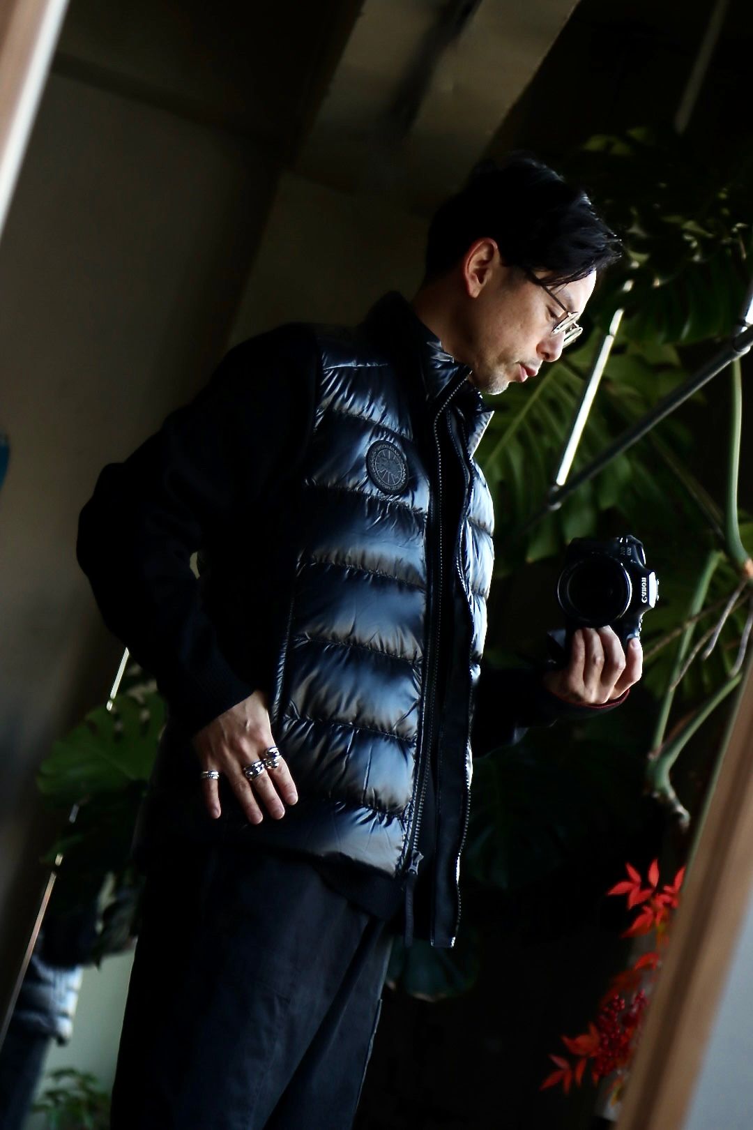 CANADA GOOSE CROFTON VEST BLACK LABELスタイル