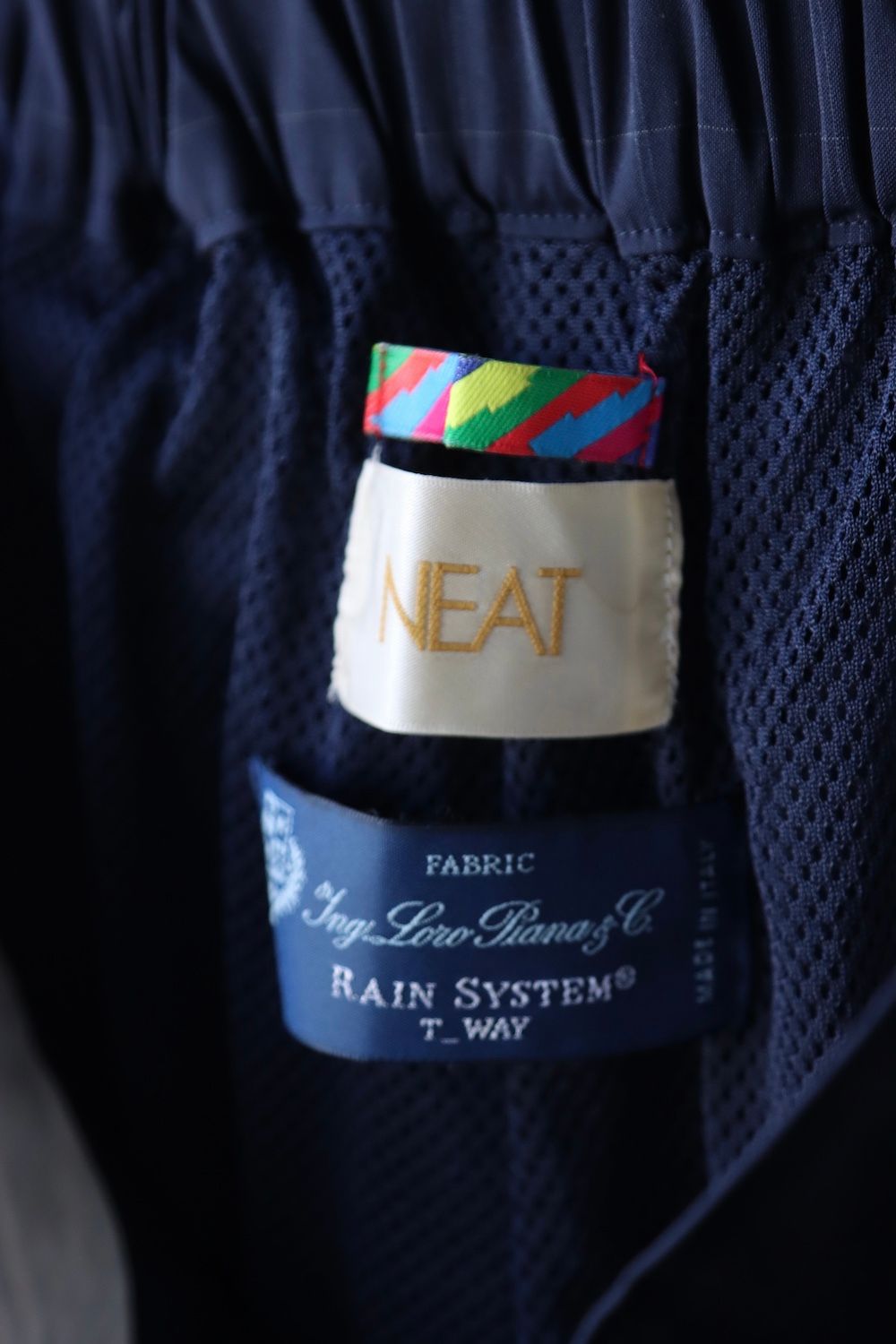 is-ness×NEAT LORO PIANA SPORT FABRICS PANTS"NAVY"イズネス22SS