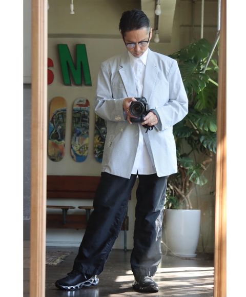 Graphpaper グラフペーパー 22SS Broad S/S Oversized Regular Collar Shirt"WHITE"スタイル.2022.5.21.