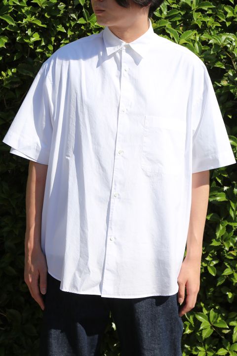Graphpaper Broad Oversized S/S Regular Collar Shirt(GM212-50625B) style.2021.5.22