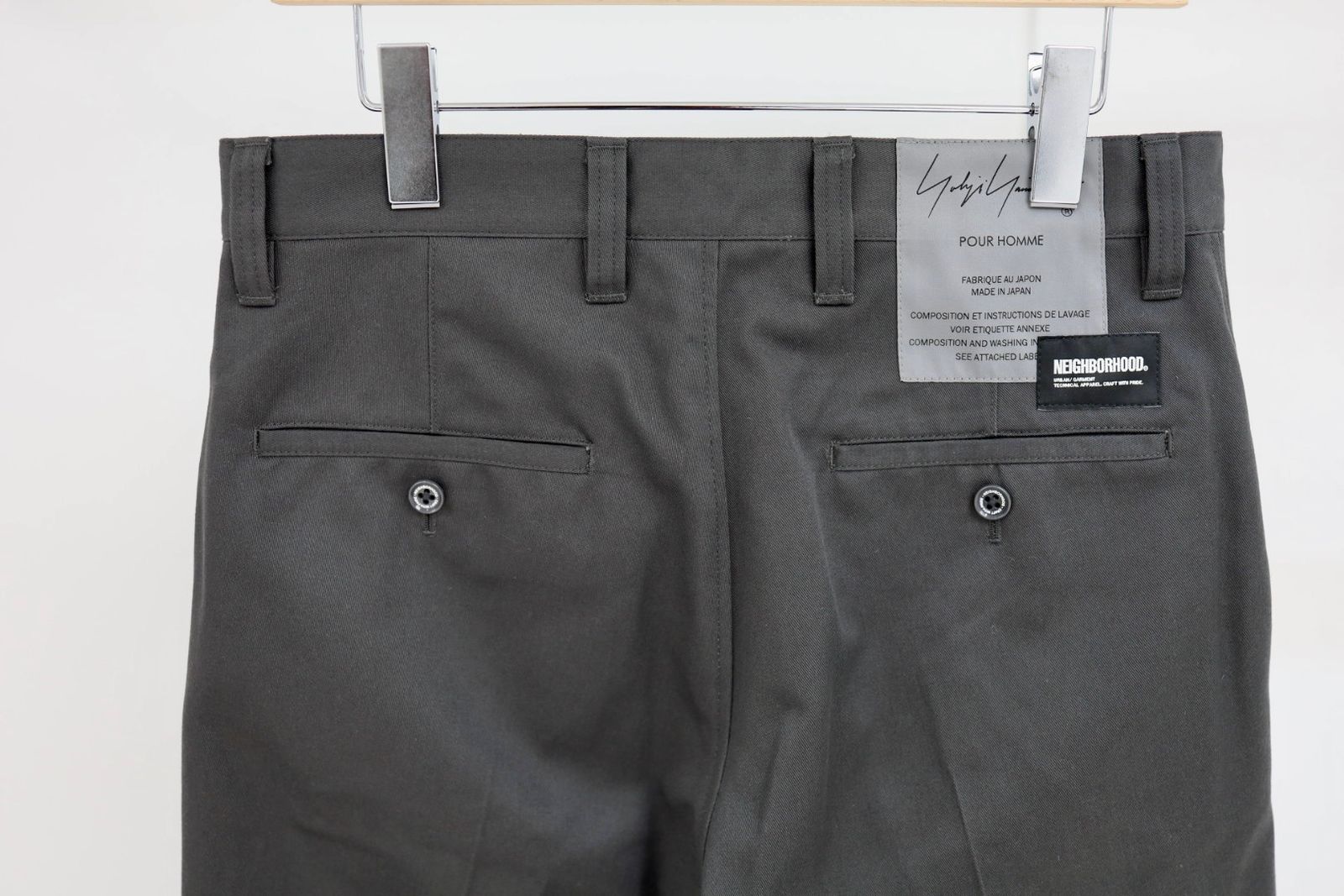 Yohji Yamamoto × NEIGHBORHOOD タックワークパンツ(HK-P95-901-2S26)GRAY☆12月5日(金)発売！