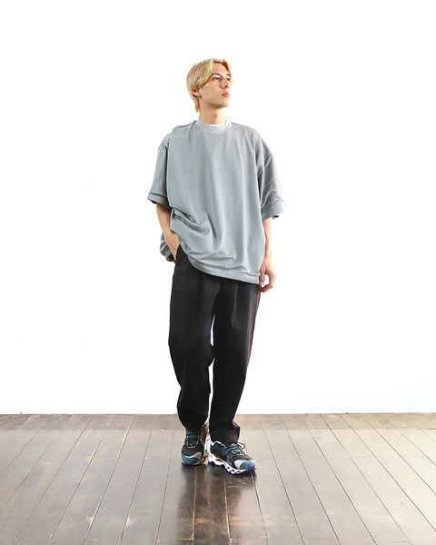 イズネス 24SS BALLOON DOUBLE LAYERED MESH SHORT SLEEVE T-SHIRT style 2024.4.13