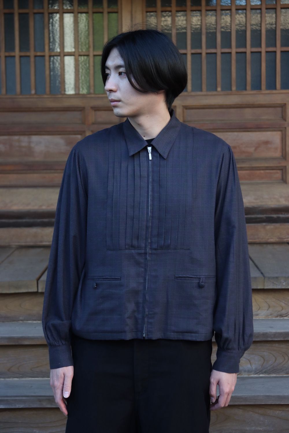 MATSUFUJI Flannel Check Pleats Jacket(M213-0301) style.2021.10.11