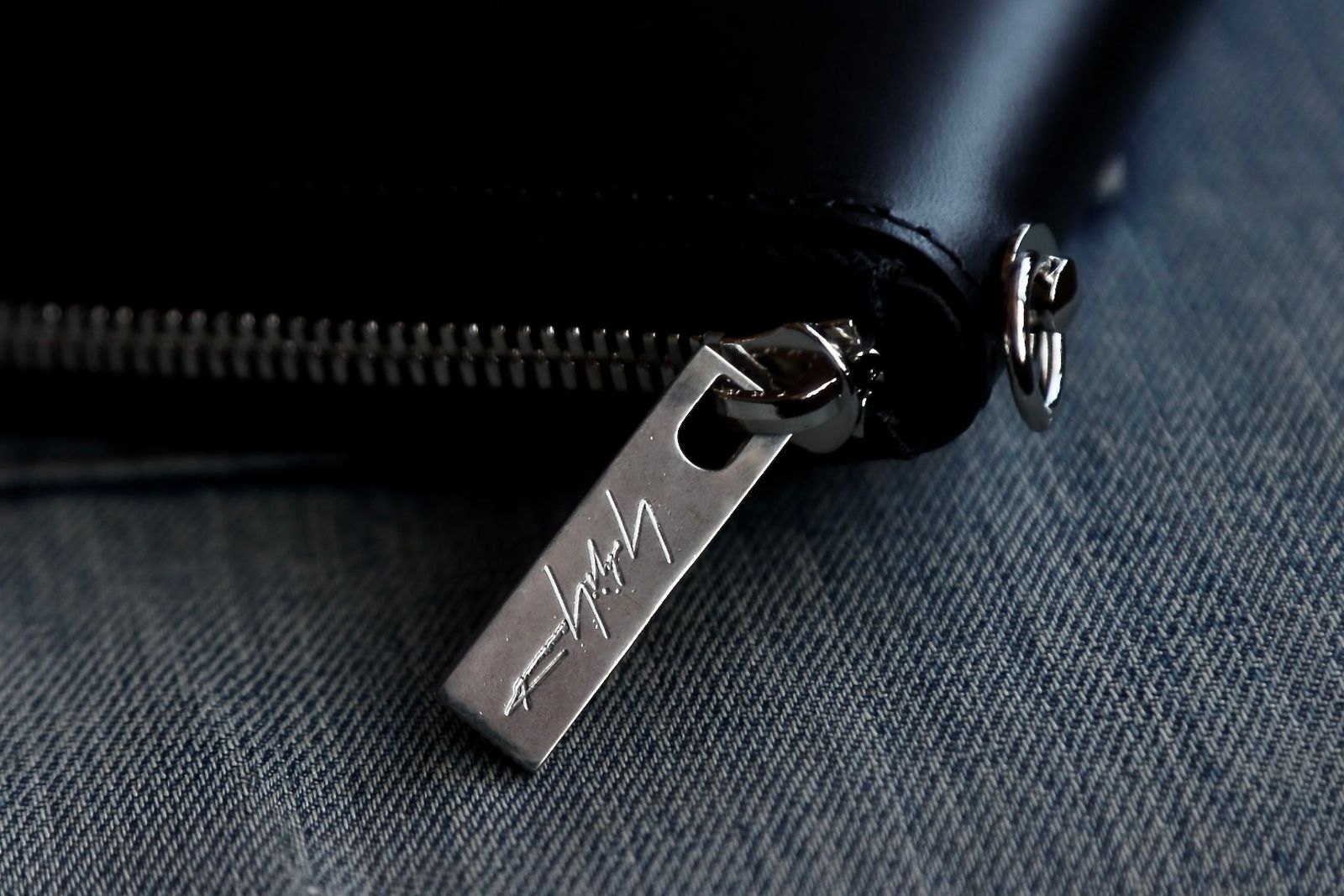 ヨウジヤマモト24SS THICK NATURAL FASTENER WALLET S(HS-A01-763-1)BLACK