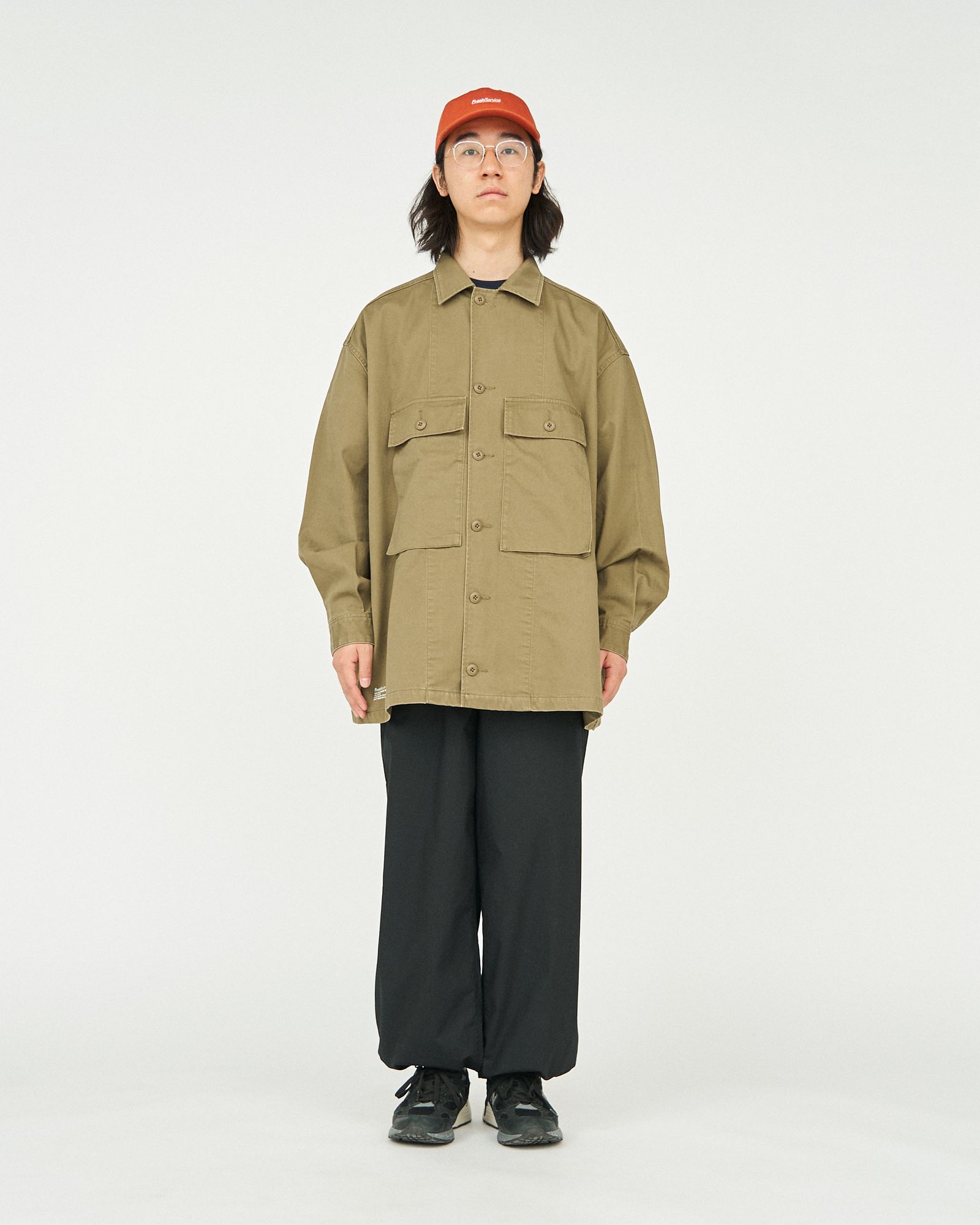 フレッシュサービス UTILITY FATIGUE SHIRT(FSC251-20138)GREEN(TAN)
