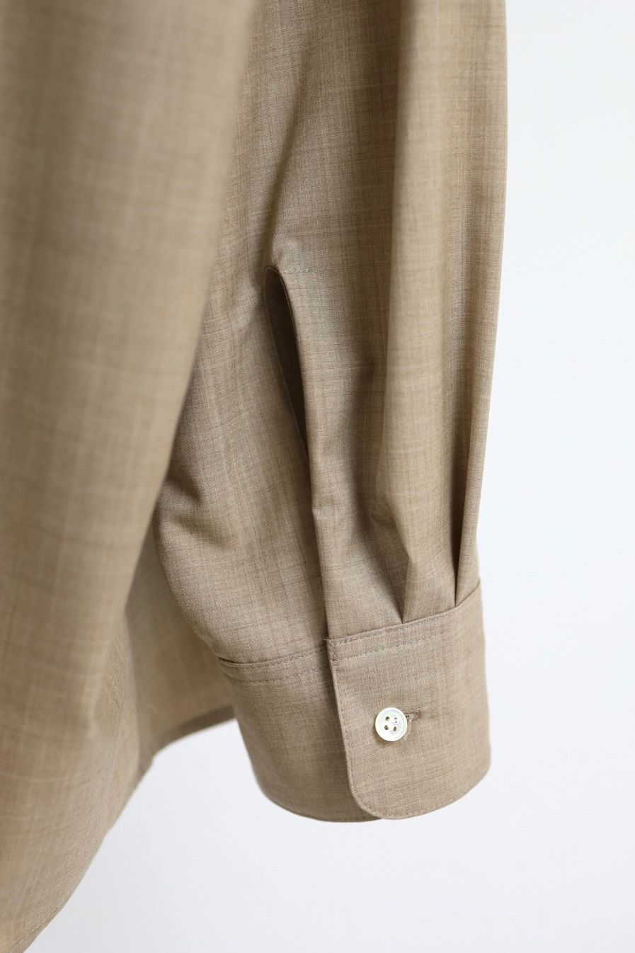 Graphpaper 26SS Fine Wool Heather L/S Skipper Shirt(GU261-50320)TAUPE☆2月21日(土)発売！