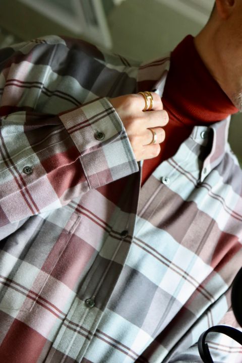 Graphpaper 22AW Viscose Check Oversized B.D. Shirtスタイル.2022.8.13.