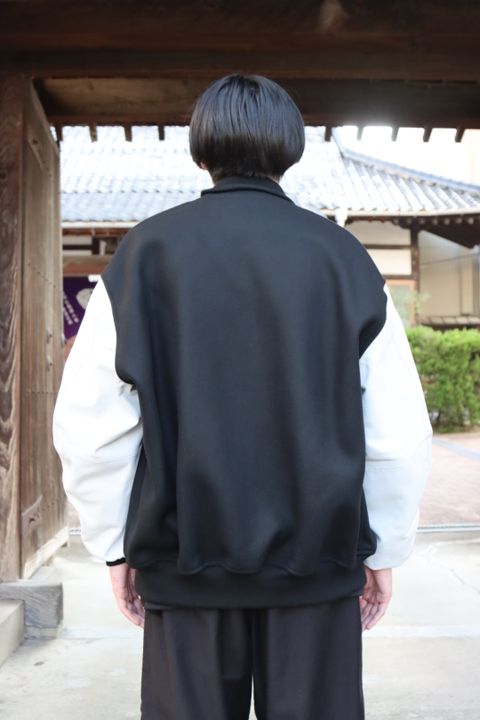 Graphpaper Scale Off Melton Stadium Jacket"BLACK"style