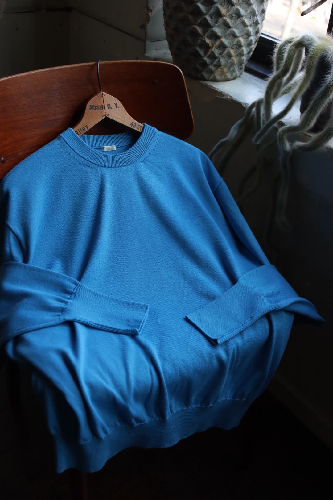 A.PRESSE - アプレッセ24SS ニット Cotton knit L/S T-Shirt(24SAP-03-06K)TURQUOISE |  mark