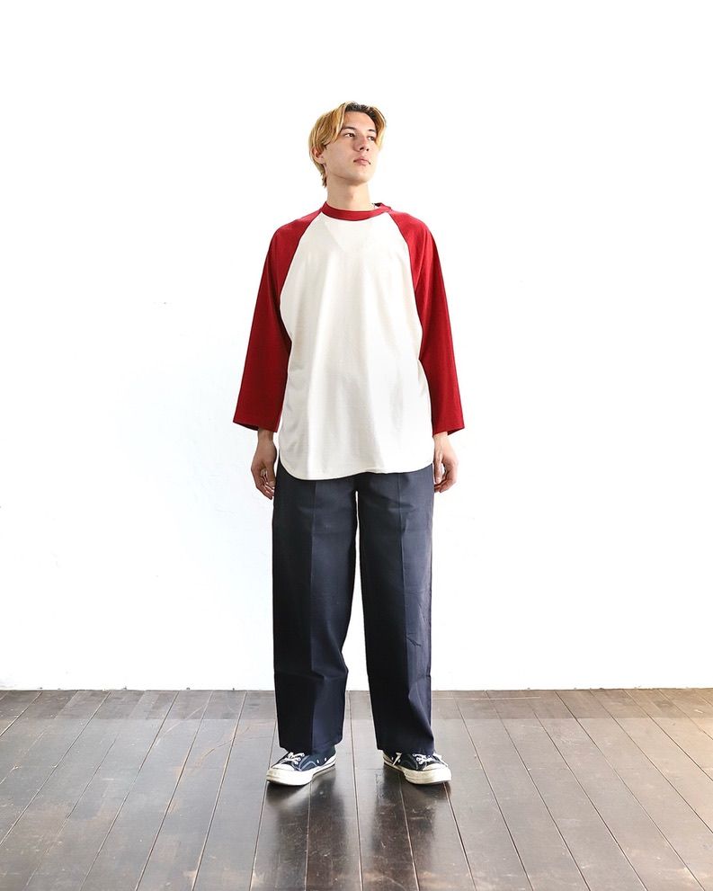 blurhms - ブラームス 24SS Co/Silk Nep Baseball Raglan Tee