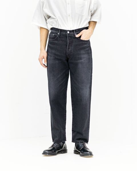 グラフペーパー Selvage Denim Five Pocket Tapered Pants(GU261-40058DB)BLACK_DARK FADE★1月24日(土)発売！