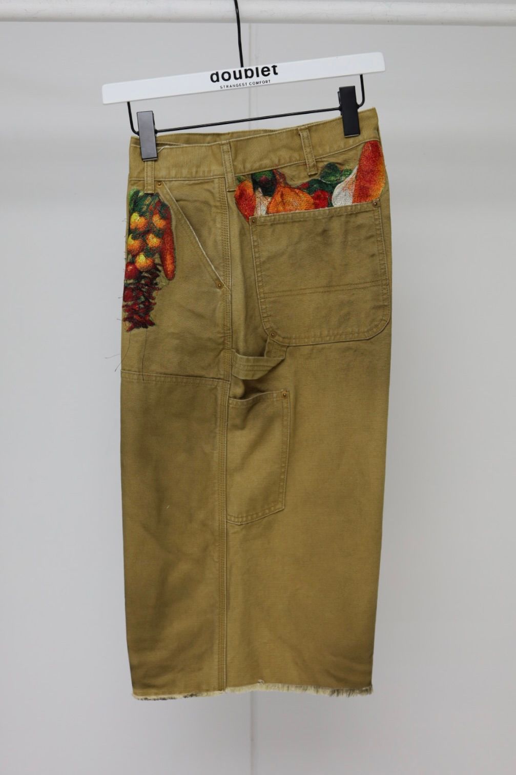 doublet ダブレット26SS VEGETABLE EMBROIDERY CUT-OFF PANTS (26SS19PT350) BEIGE ★1月17日(土)11:00発売！